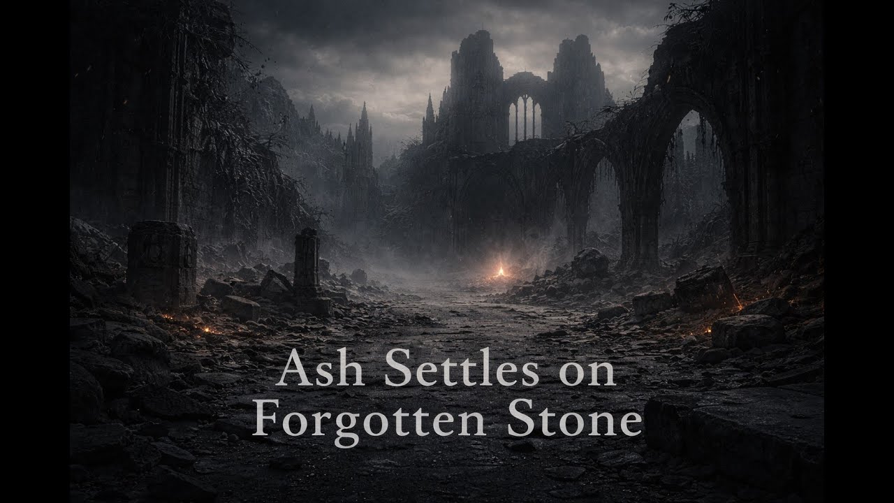 Ash Settles on Forgotten Stone - solemn soundscape shaped by ruin, endurance and the weight of time.
