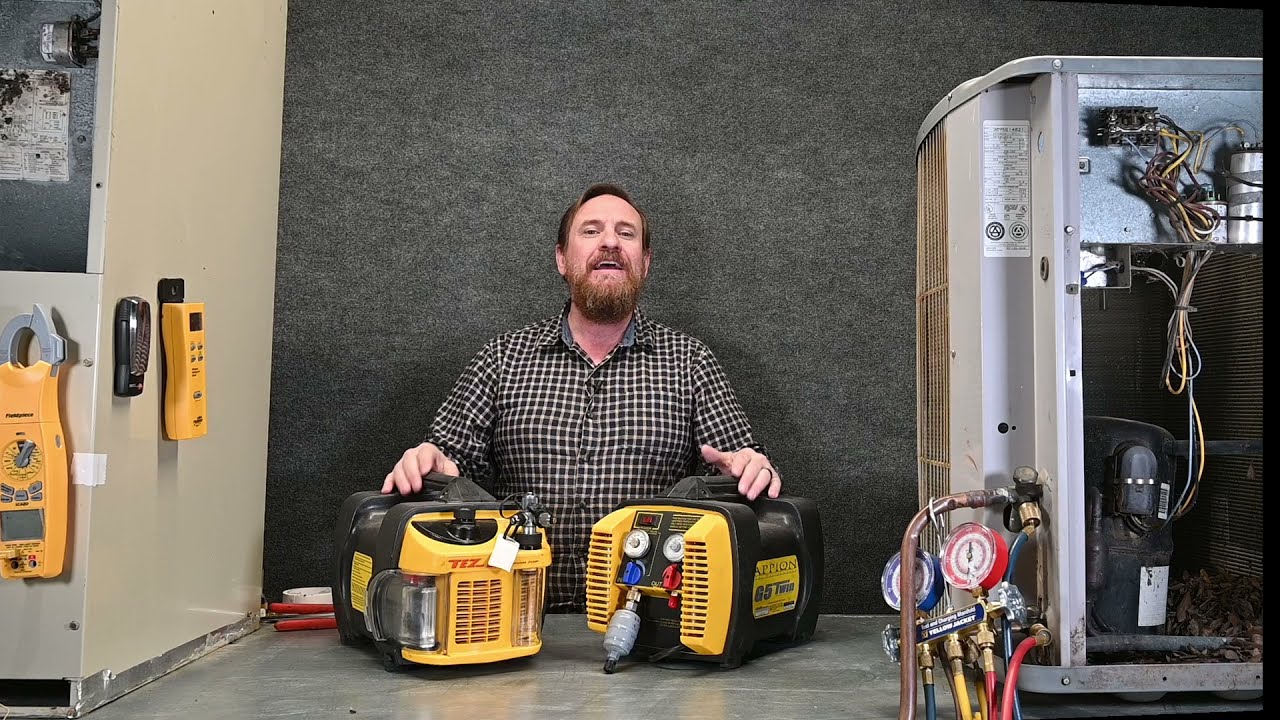 Вакуумный насос HVAC 139 Vacuum P6 против машины для восстановления