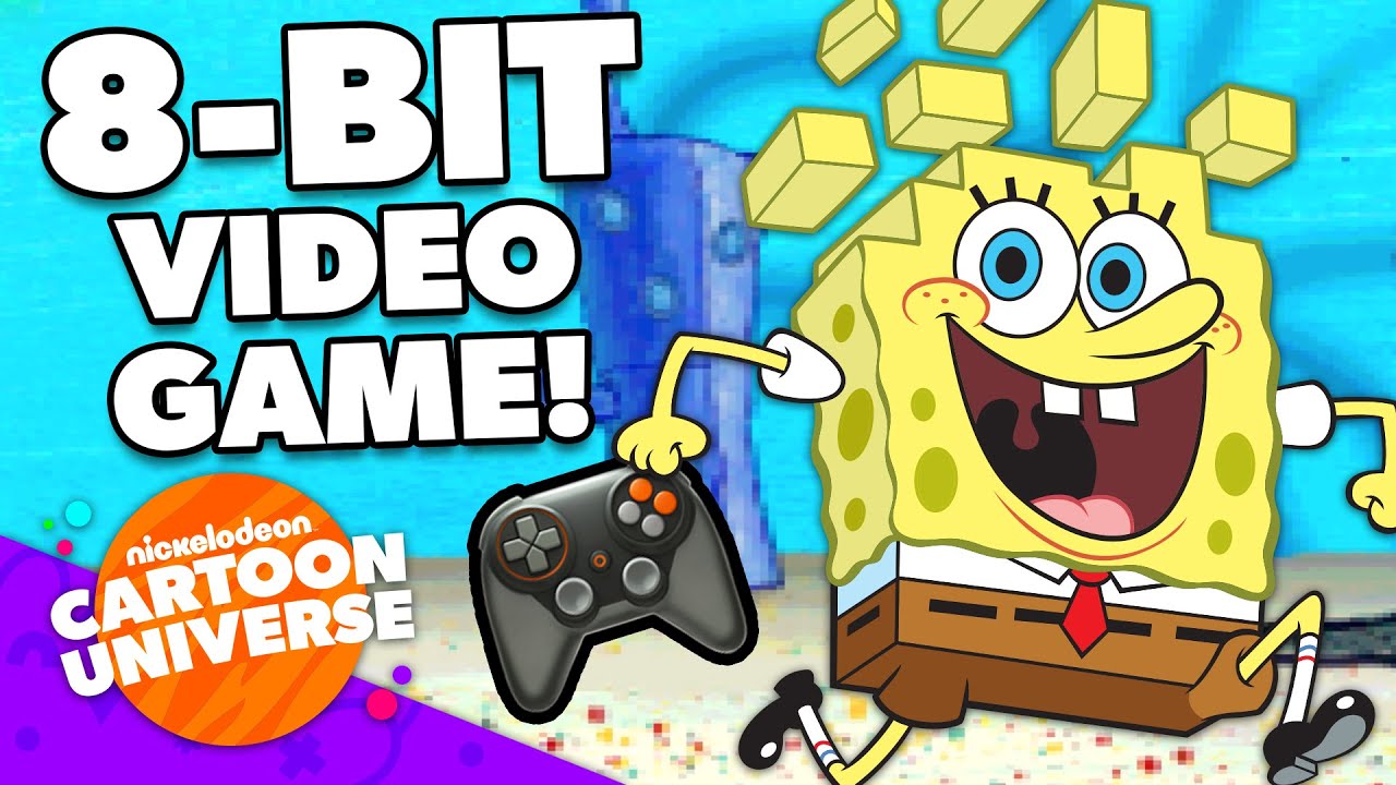 SpongeBob Video Game: 8-Bit Game Adventure Compilation! 🎮 | Nicktoons