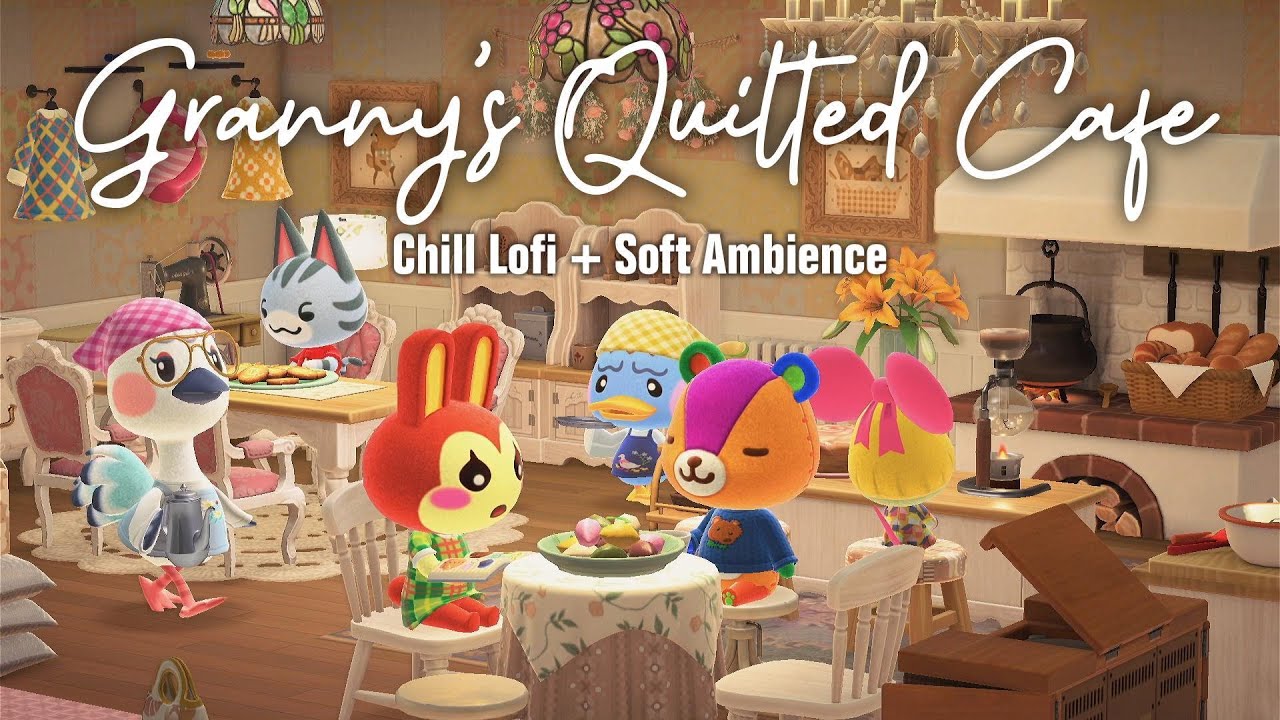 Granny's Quilted Cafe ☕️🧶 Chill Lofi Playlist | ACNH Cottagecore Ambience | Study With Me Music BGM