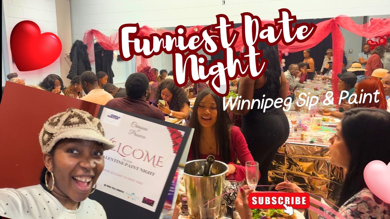 Inside a Winnipeg Sip & Paint Party(Singles & Couples Ed)💘|Best Valentine's Day Date Night Idea? 🎨