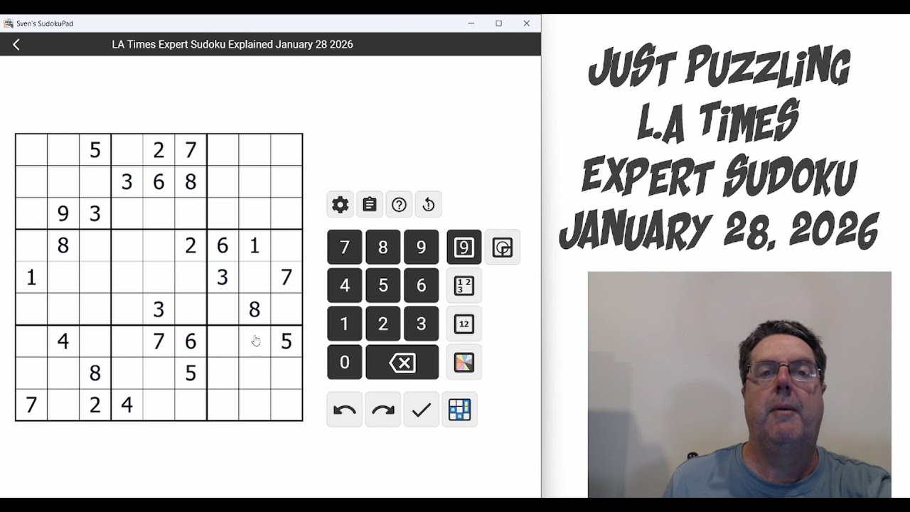 LA Times Expert Sudoku January 28 2026