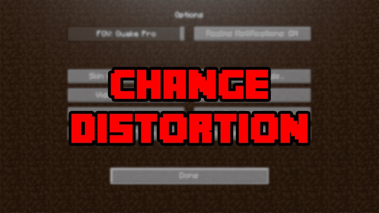 How To Turn Distortion Effects On & Off In Minecraft! - How To Enable/Disable Distortion Effects!