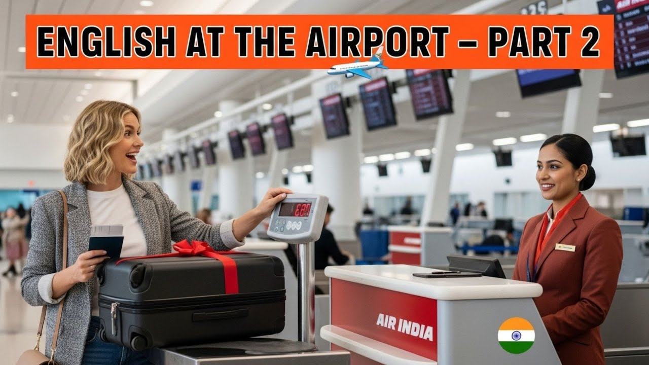 ✈️ English at the Airport: Complete Journey to India | Real Conversations You Need to Know