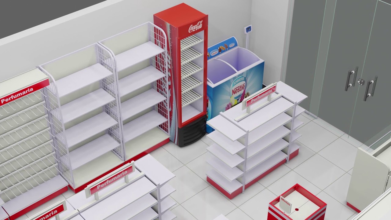 2624 Projeto 3D de Móveis para Farmácia
