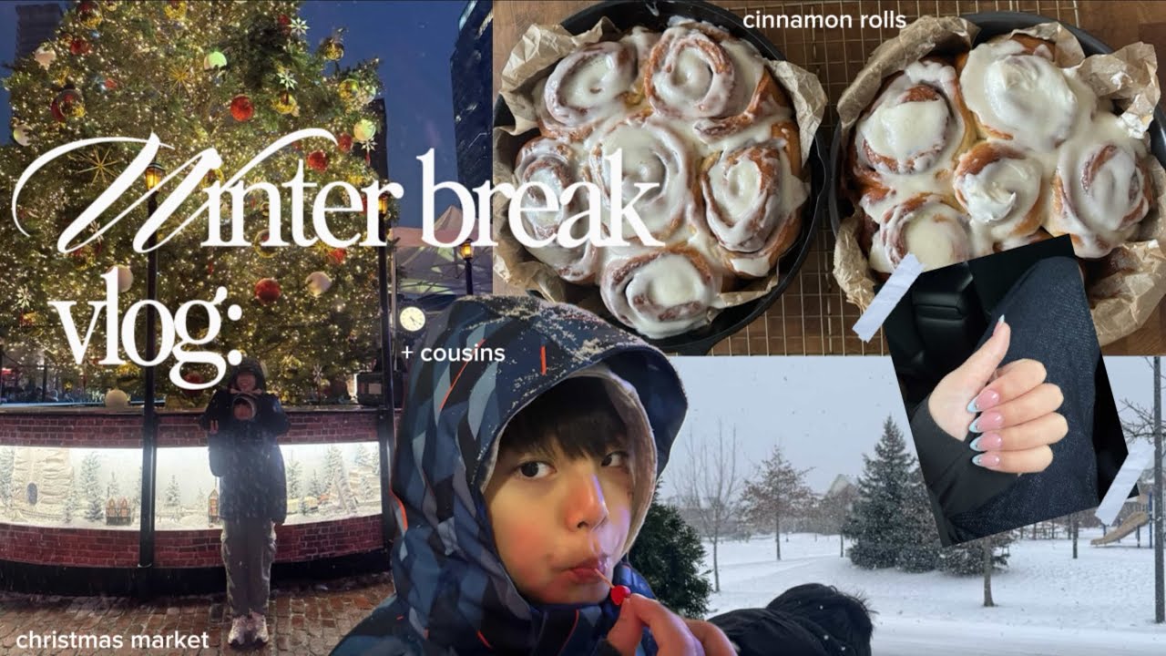 Winter break vlog with family | baking, shopping, visiting family, distillery market