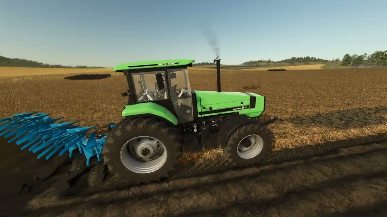 FS25 | Deutz-fahr Agro Star 8.31 + leemken 5 ploughs | Gameplay on PC using a controller! 🌾🚜