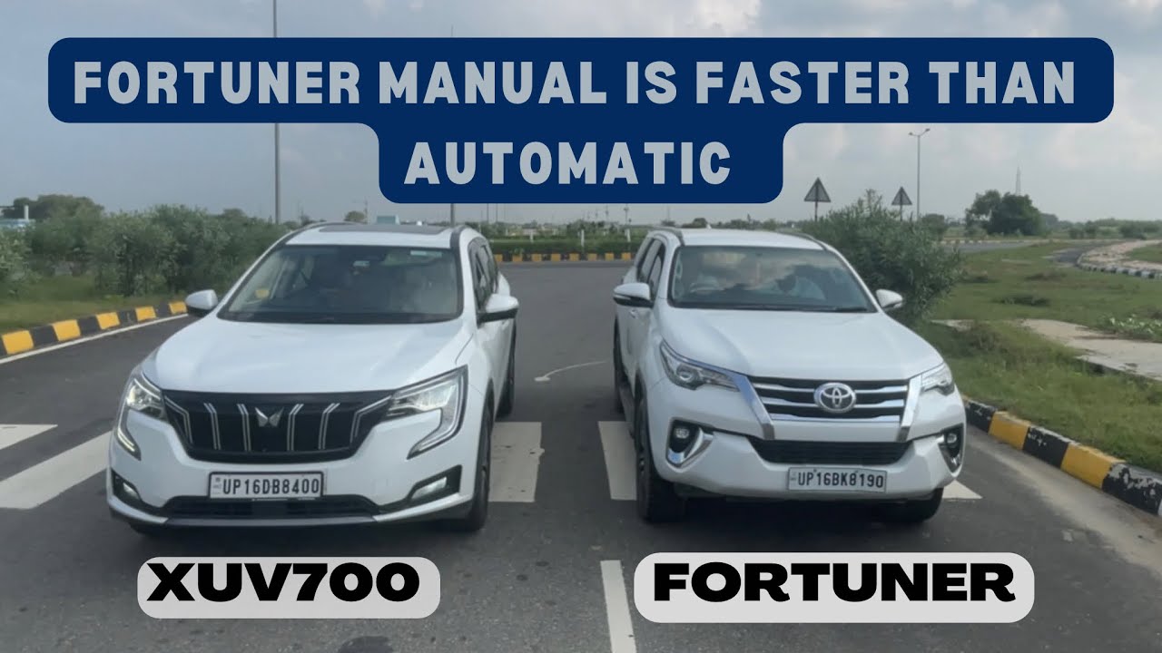 XUV700 Diesel Automatic Vs Fortuner 2.8 diesel manual Drag Race | most demanded diesel battle🔥
