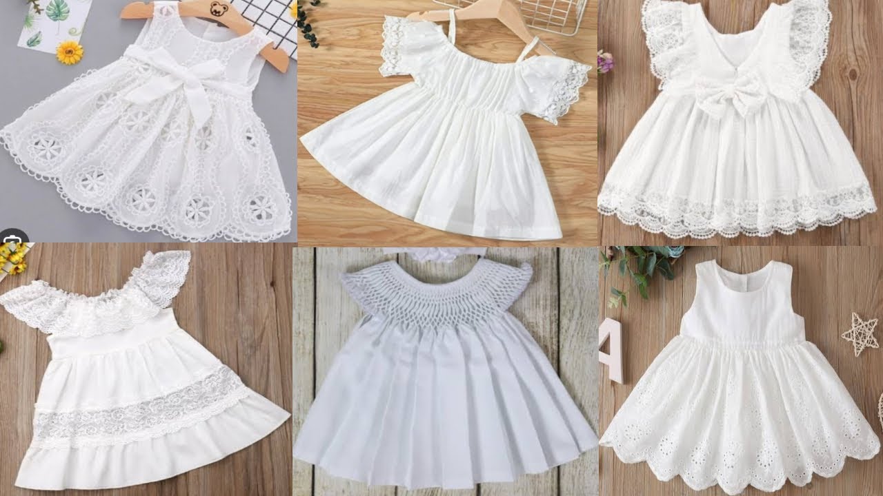 14Aug White Frock Designs Ideas For Kids Baby Girls |Independence Day Special2023| THE FASHION WORLD