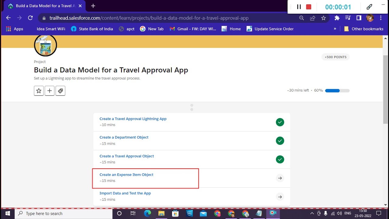 Create an Expense Item Object | Build a Data Model for a Travel Approval App | Salesforce