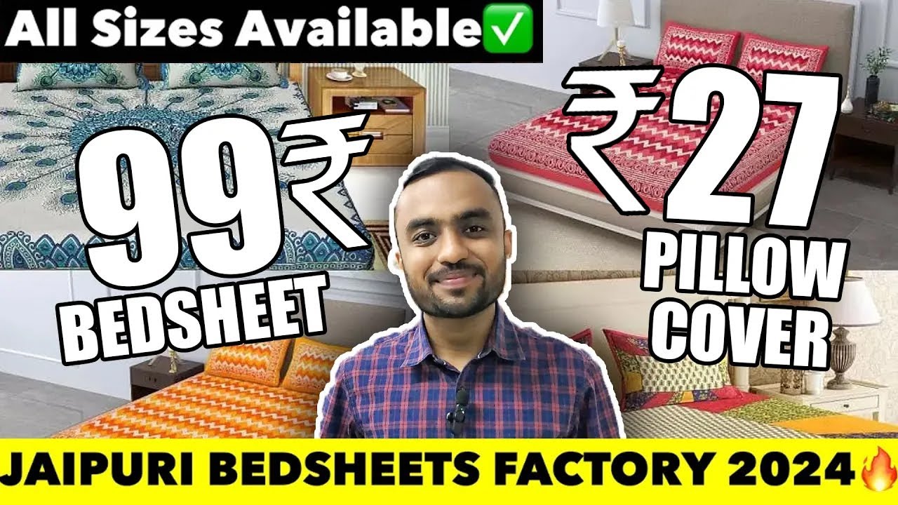 99₹ Cotton Bedsheets Factory in Jaipur 2024 | Jaipur’s Famous printed Bedsheets💕 | Jai Shree Prints