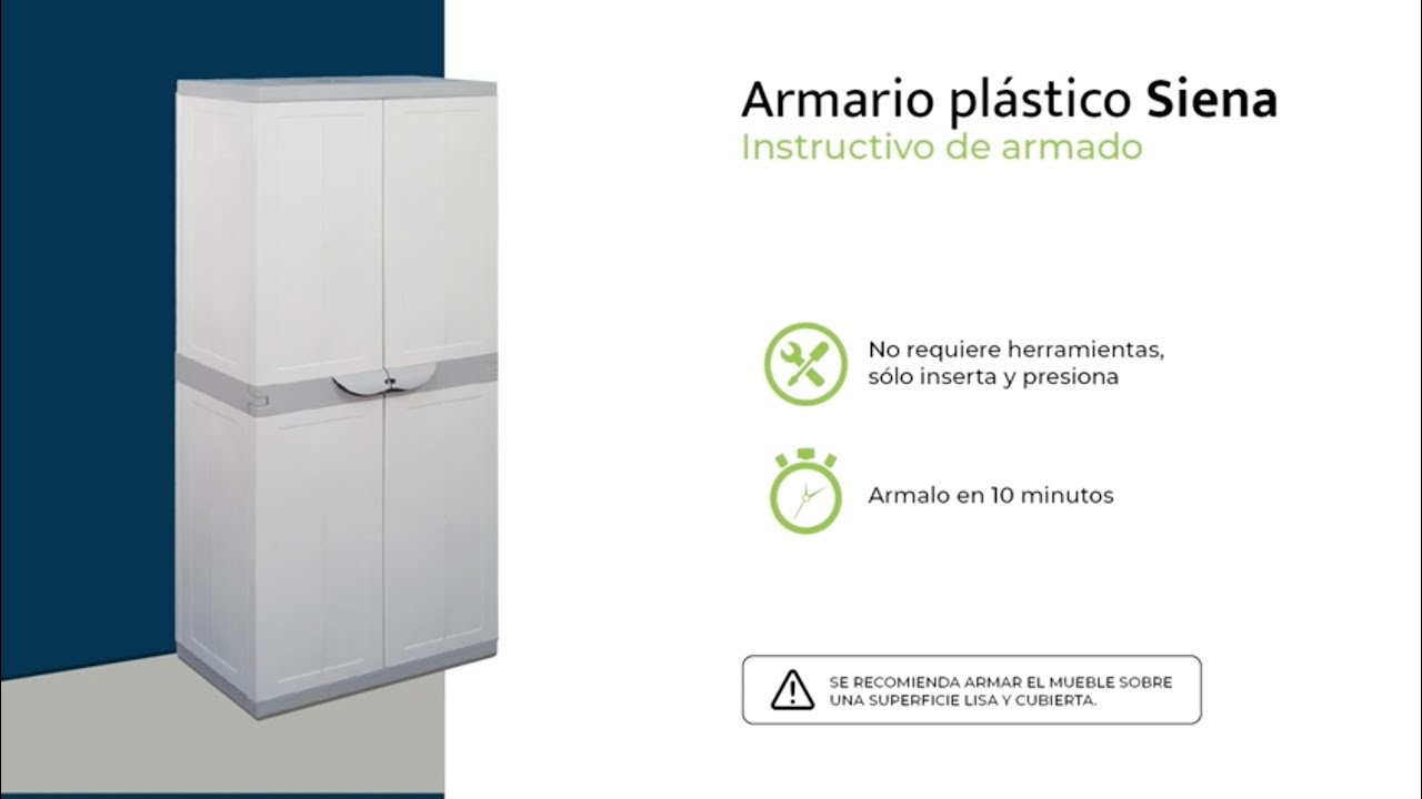 Armario plástico Siena Instructivo de ensamble