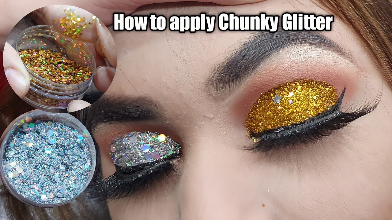 Parlour Secret How To Apply Chunky Glitters For Heavy EyeMakeup look | Affordable Glitters