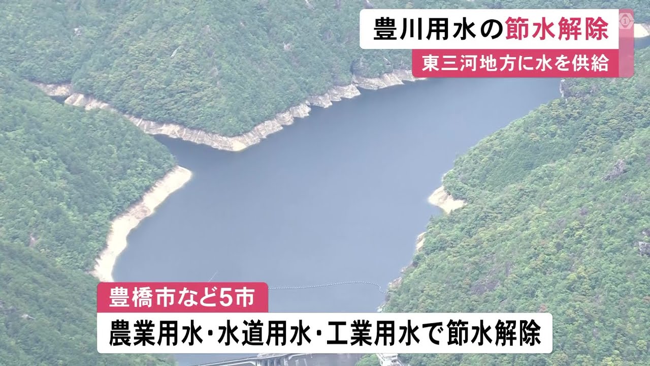 愛知県東三河地方に水を供給…『豊川用水』の節水解除 半分以下だった宇連ダムの貯水率が53.0%まで回復