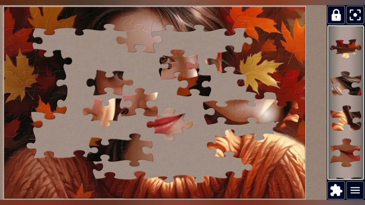 Cozy Autumn Smile🍁🍂🙂🧩 beautiful jigsaw puzzle 🧩//@jigsawpuzzle45 