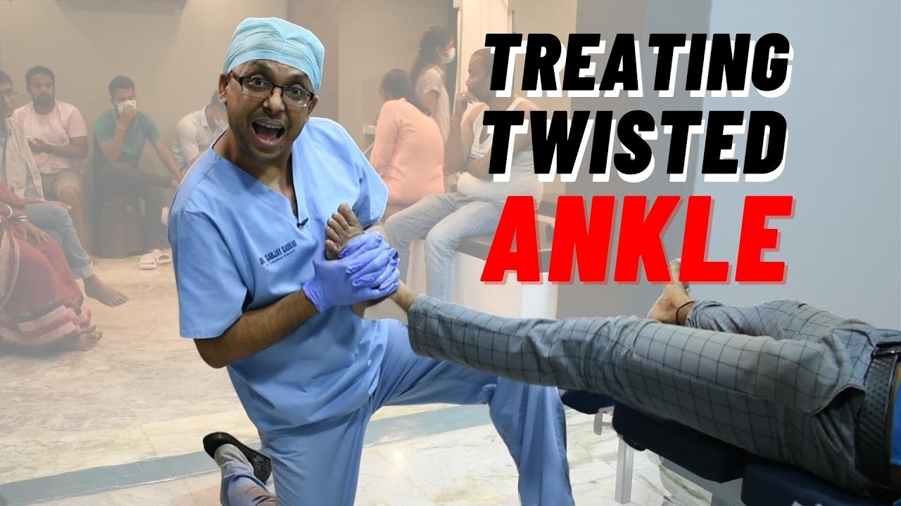 Stunning Chiropractor in India Treats Ankle Sprain || Twisted Ankle Injury Pain