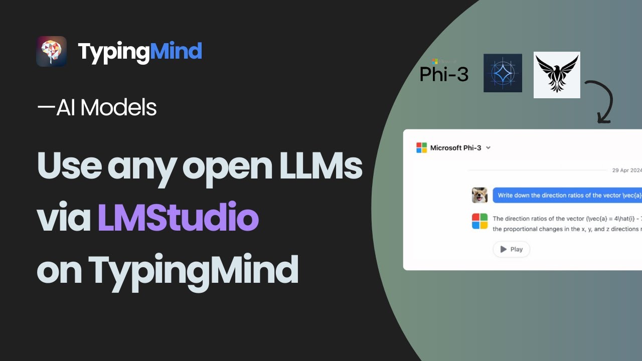 Use Phi-3, LLaMA 3, Falcon, Gemma on TypingMind via LMStudio (and other open-source LLMs)