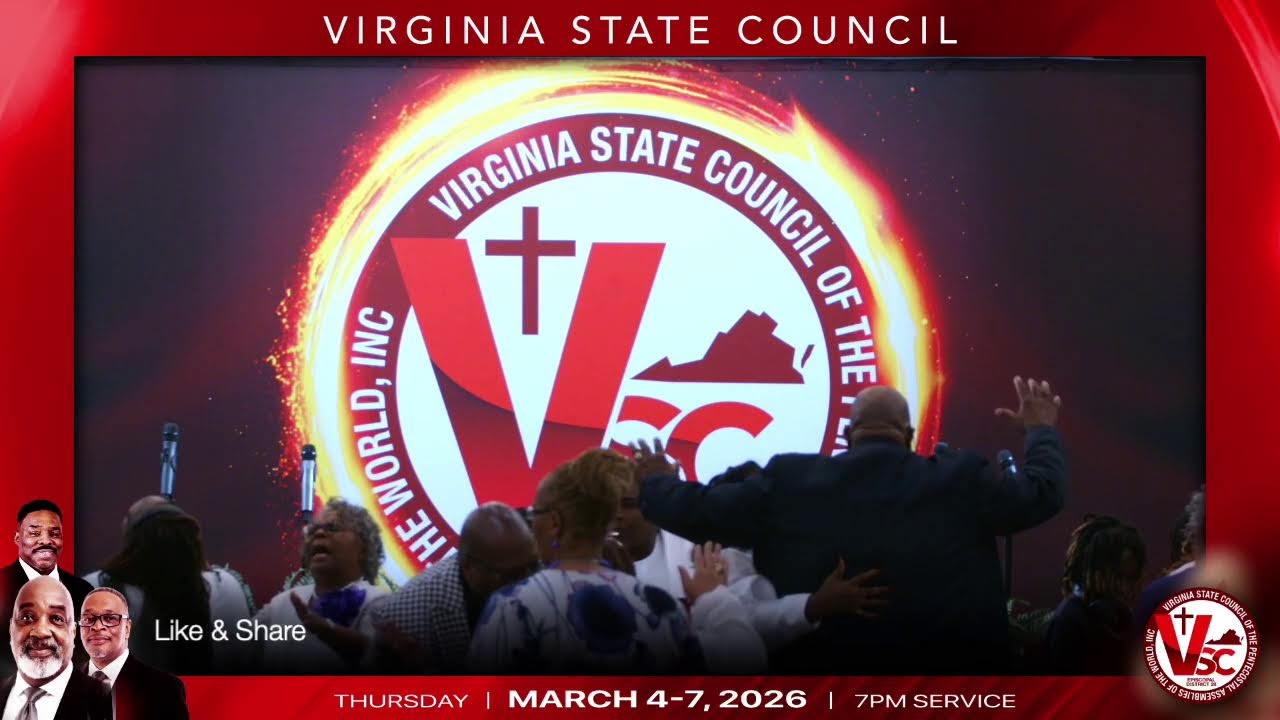 Virginia State Council March 2026 Thursday Evening Service featuring District Elder Suzie Wright