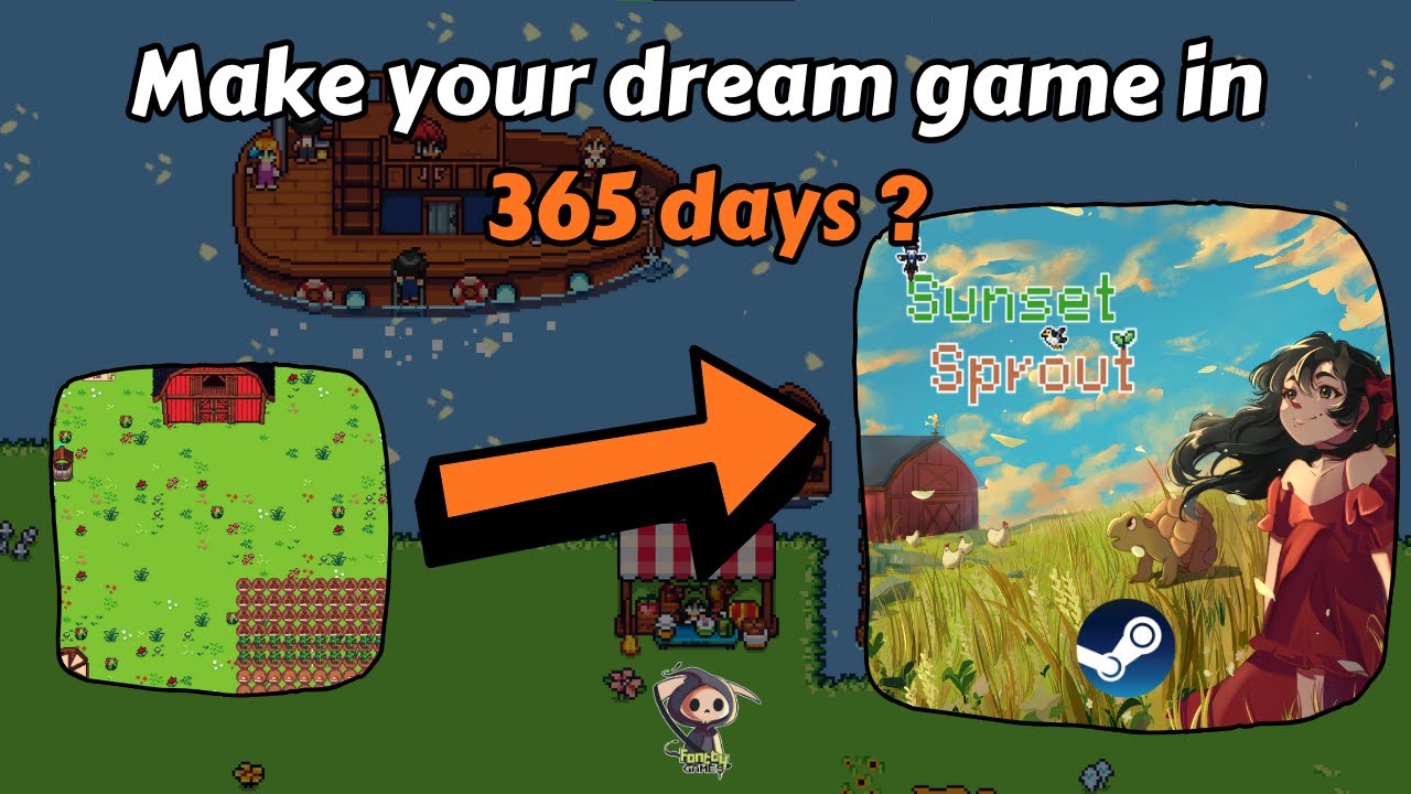 Making my dream farm game in a year | Sunset Sprout #devlog
