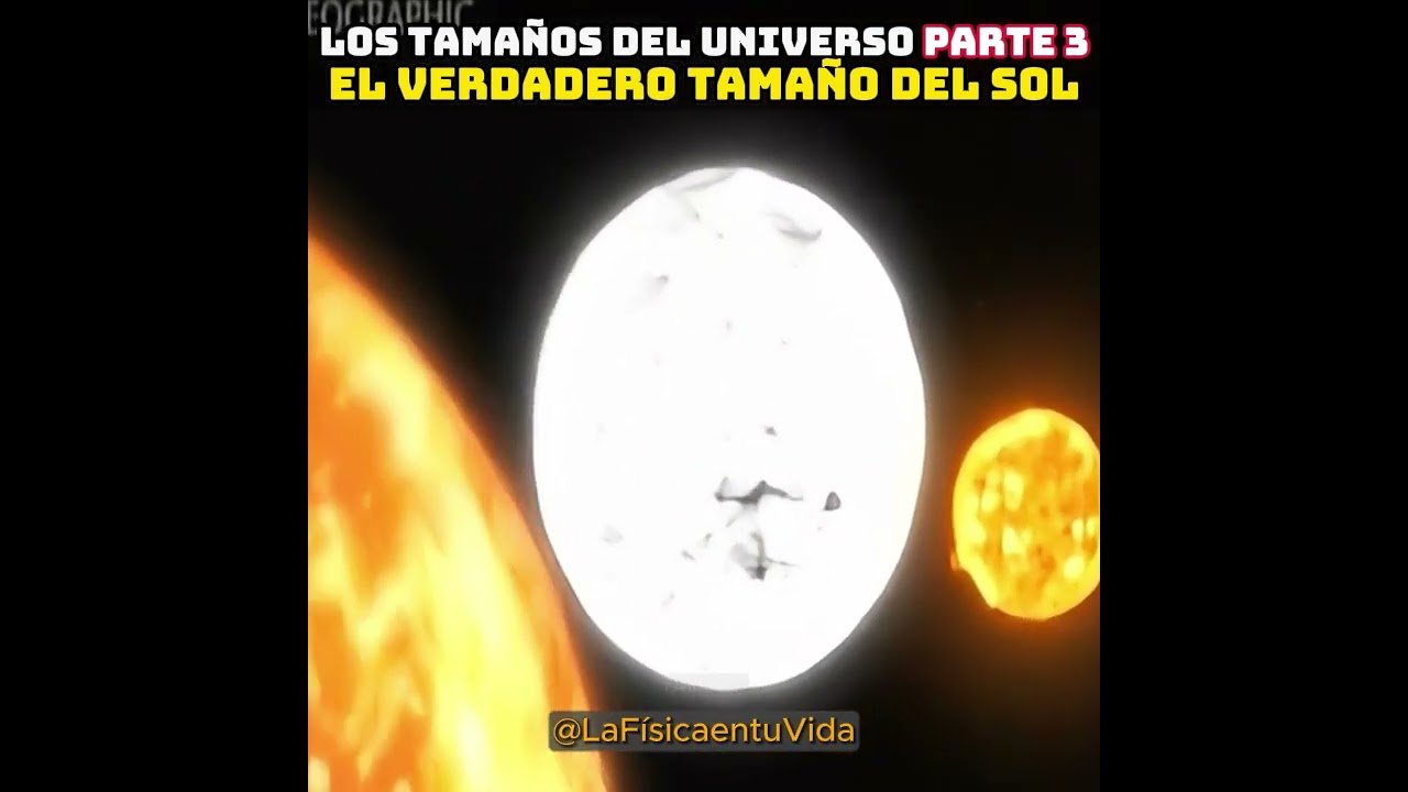 3 EL VERDADERO TAMA&Ntilde;O DEL SOL ☀️🪐 | &iexcl;Mucho m&aacute;s grande de lo que crees! #f&iacute;sica  #ciencia #cosmos