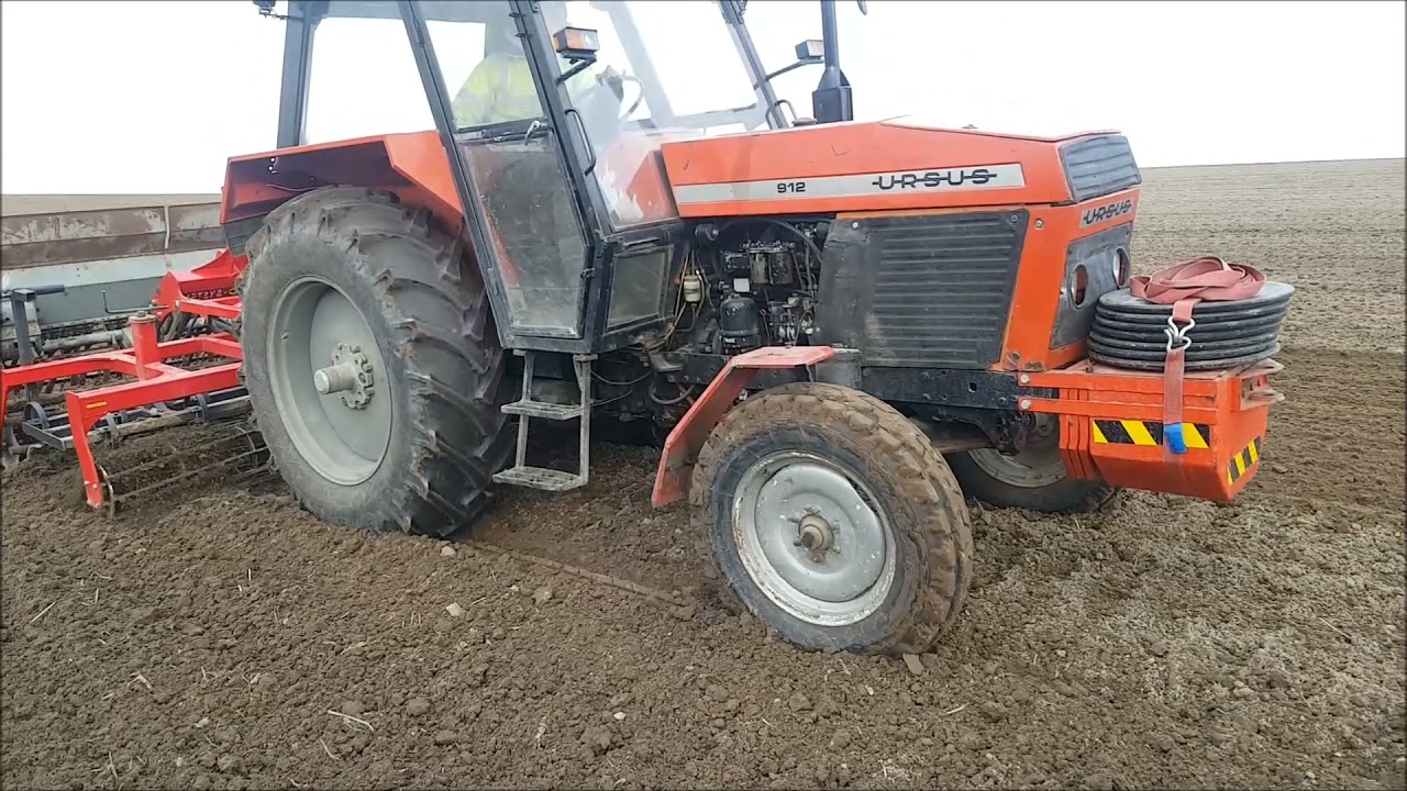 Siew Jęczmienia 2021 Na Kujawach   Ursus 912 & AgroSystem 3m