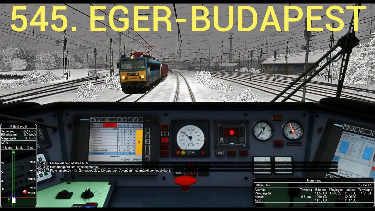 [OpenRails] MSTS Alföld 7.1  545. gyorsvonat Eger - Budapest-Keleti  2018. Extended