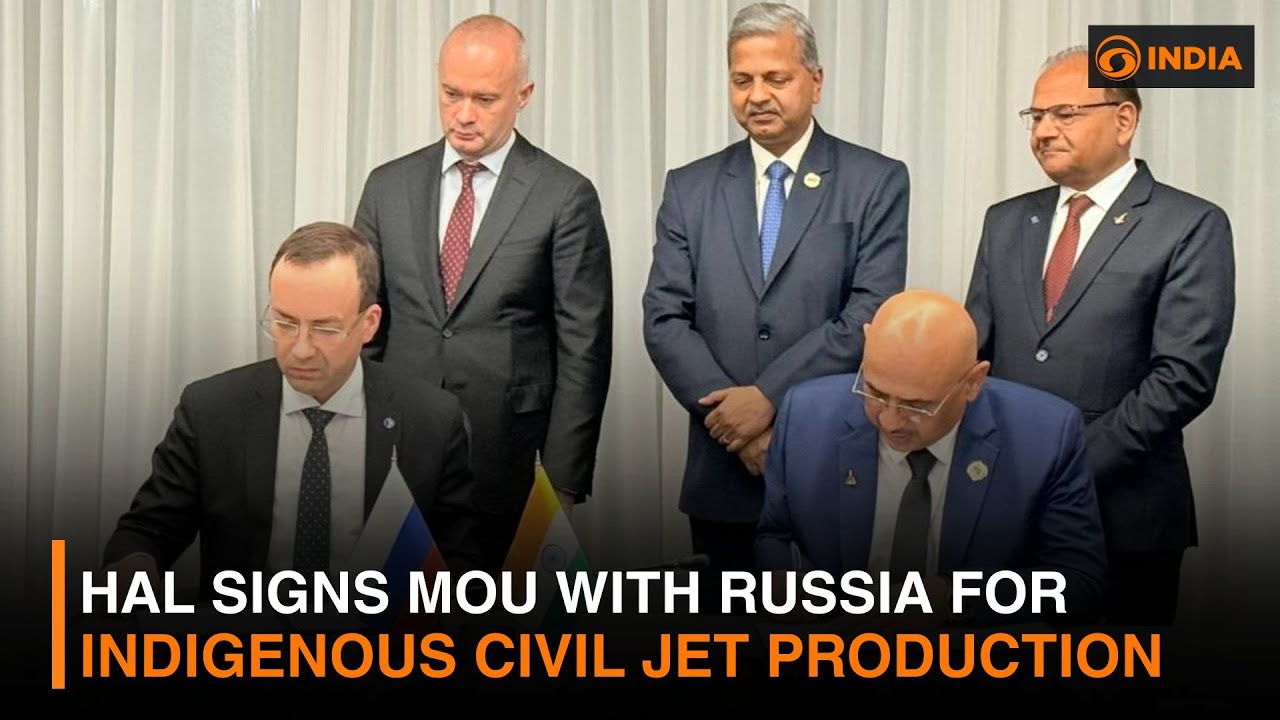HAL Signs MoU with Russia for Indigenous Civil Jet Production | DD India