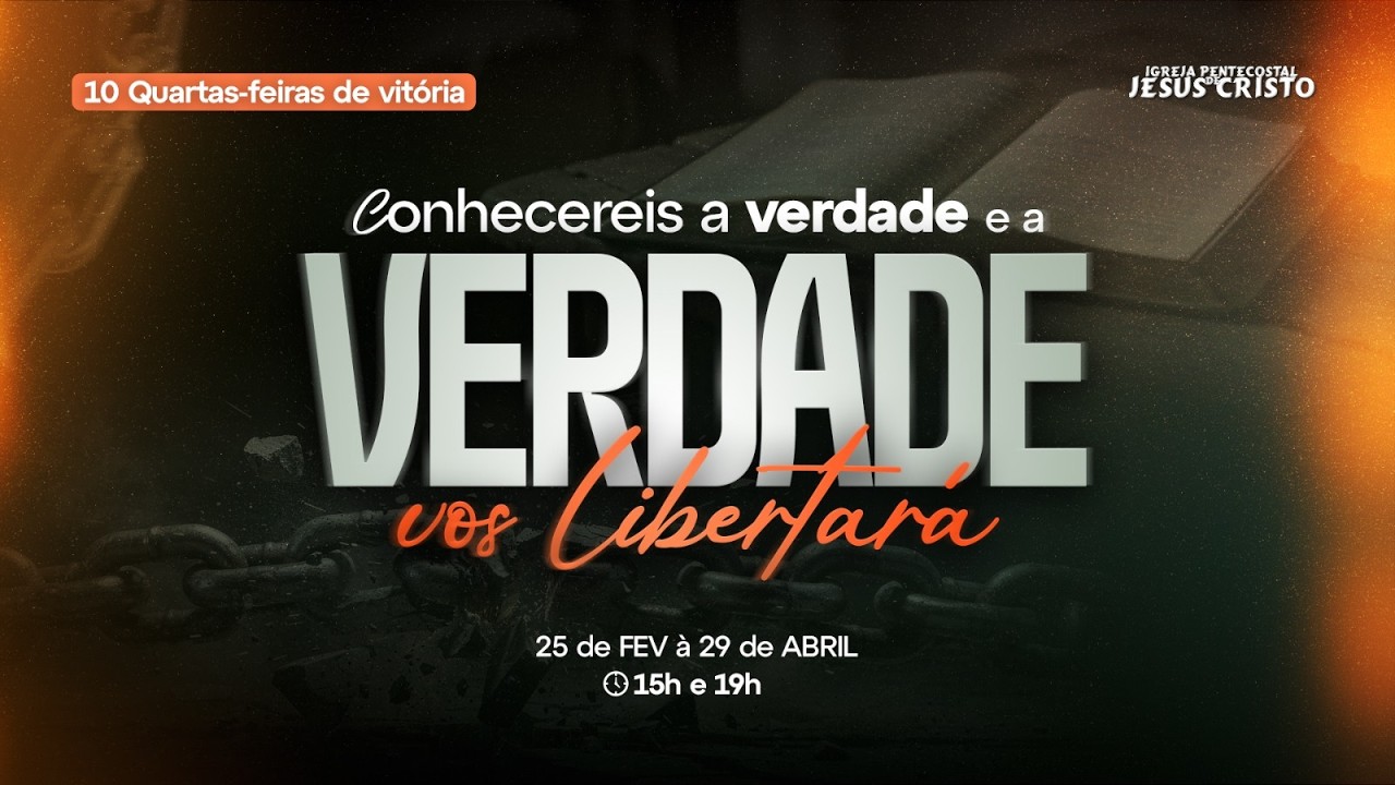 CULTO AO VIVO | CONHECEREIS A VERDADE E A VERDADE VOS LIBERTAR&Aacute; | 15/04/2026 | @IPJCOFICIAL