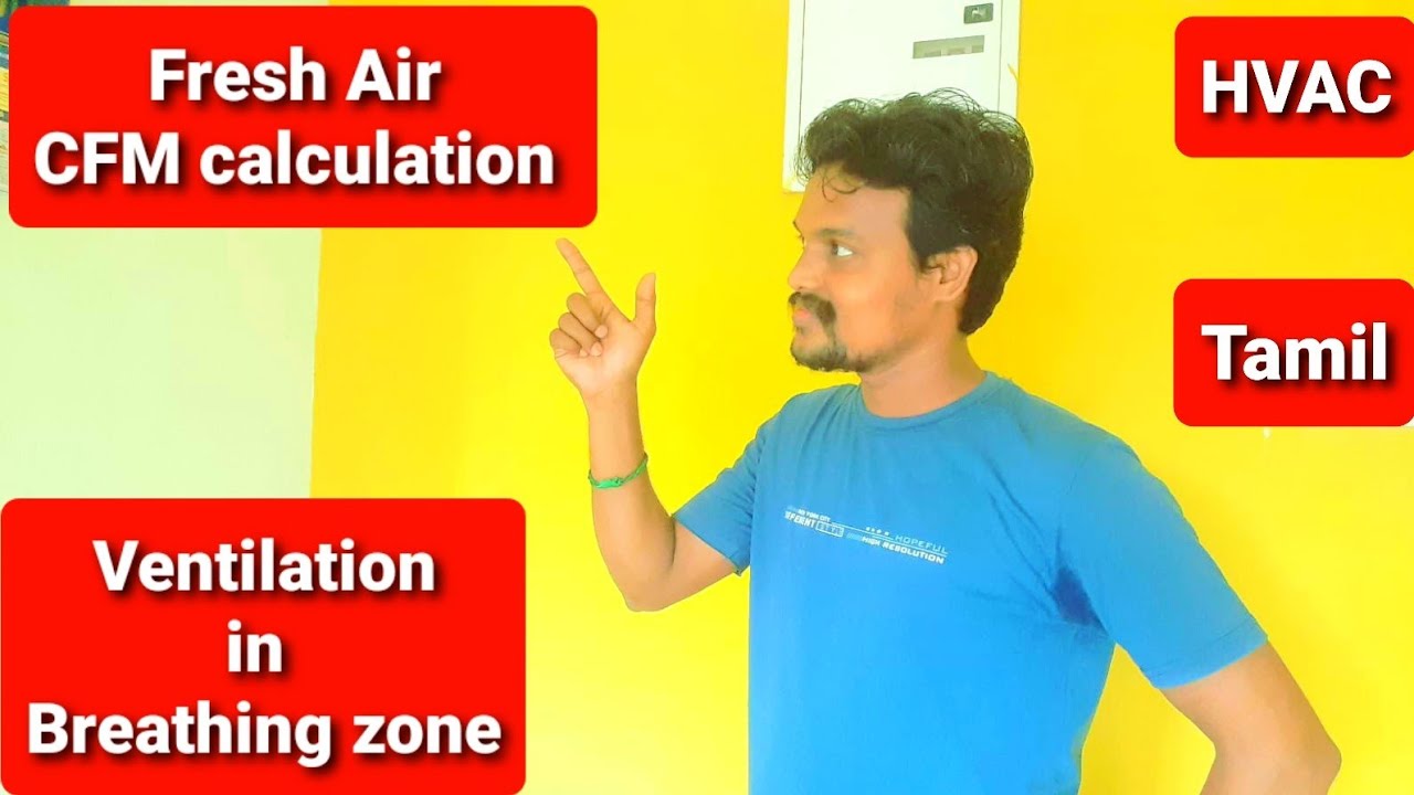 HVAC | CFM Calculation for Fresh Air | Fresh Air Calculation | Minimum Ventilation Rate | Tamil