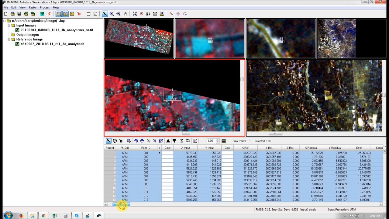 Geometric Correction Process (Image to Image) Using Erdas Imagine