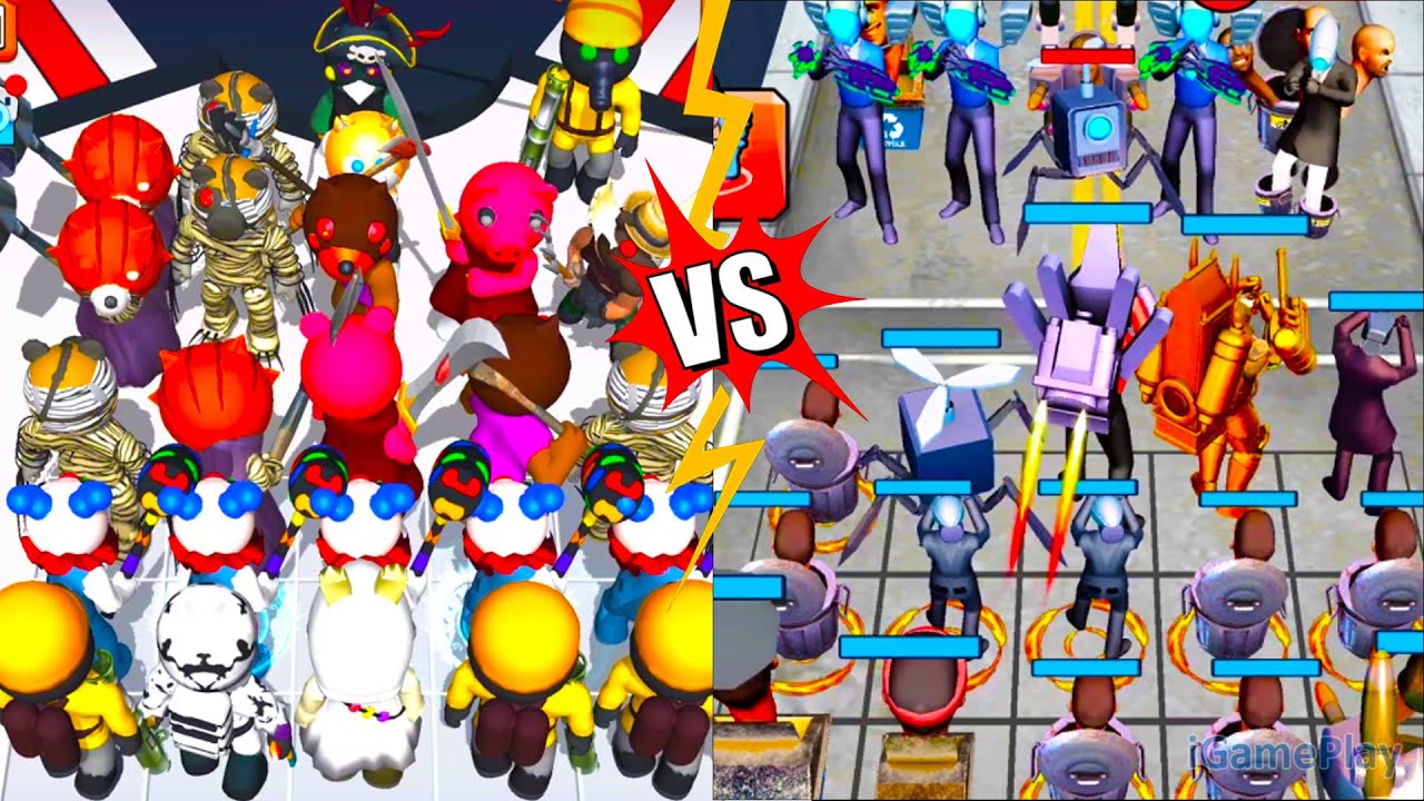 Rainbow Piggy End Chapter Vs Fight Monster Merge Battle , Merge Battle Gameplay
