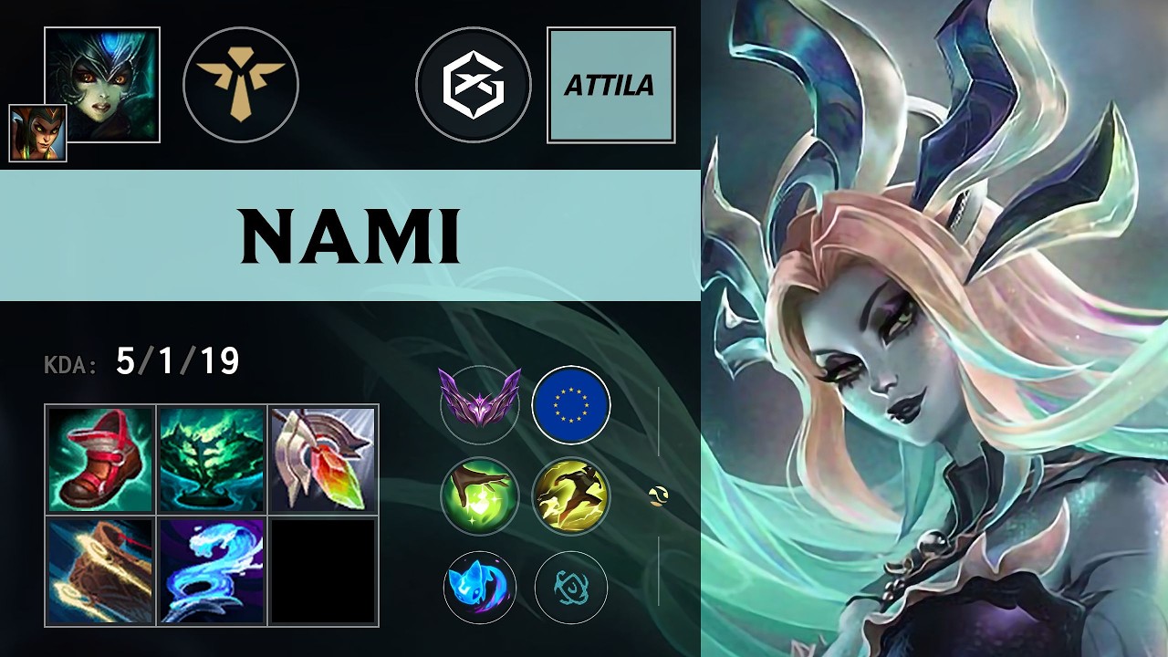 (GX Attila) Nami Support vs Janna - EUW Master Patch 26.14