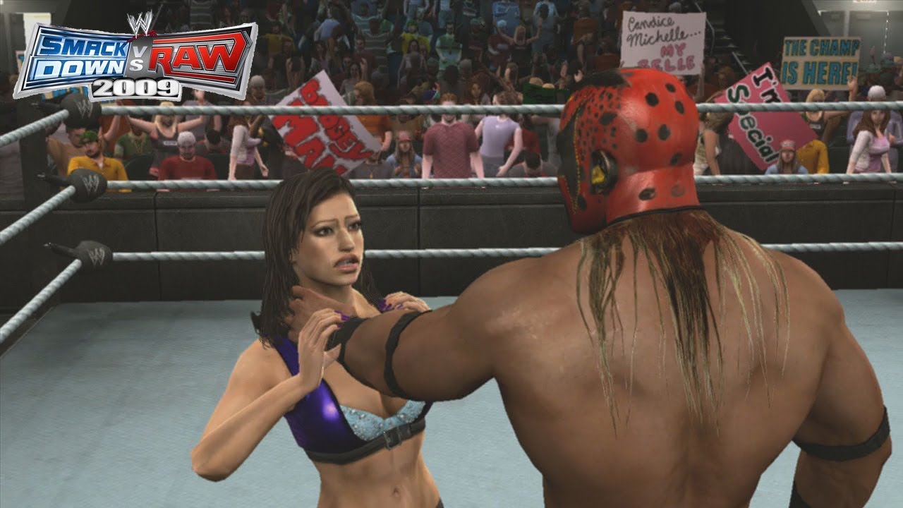 Smackdown vs Raw 2009 | The Boogeyman Win Scene Worms All Divas