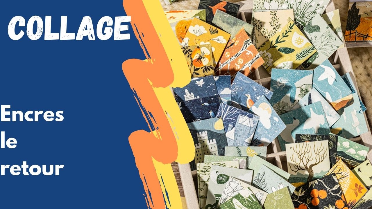 ART COLLAGE LE RETOUR DES ENCRES...#aallandcreate