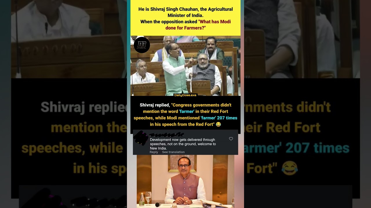 &ldquo;Farmer&rdquo; Said 207 Times &mdash; But What Changed? 🤡🤦 #Farmers #IndiaPolitics #Modi