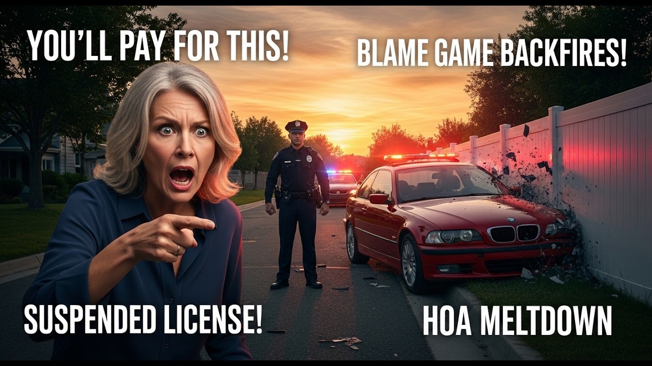 HOA Karen’s Son Hit My Fence, Told Police I’d Pay — Minutes Later His Car Was Gone