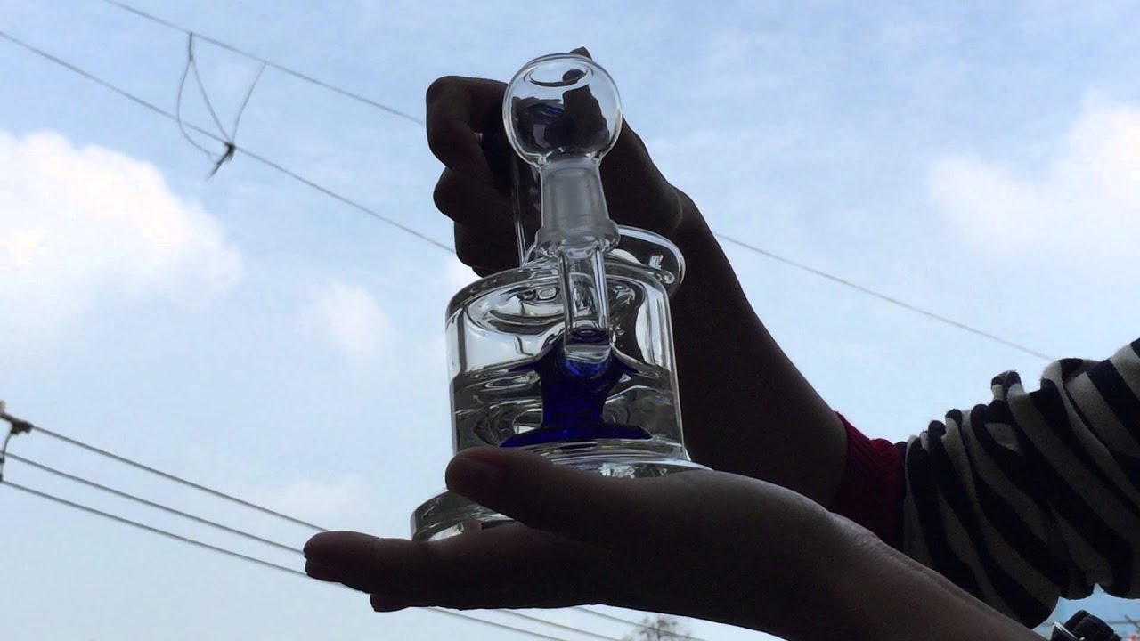Blue Inner prec Round base water percolates oil dome and Glass nail