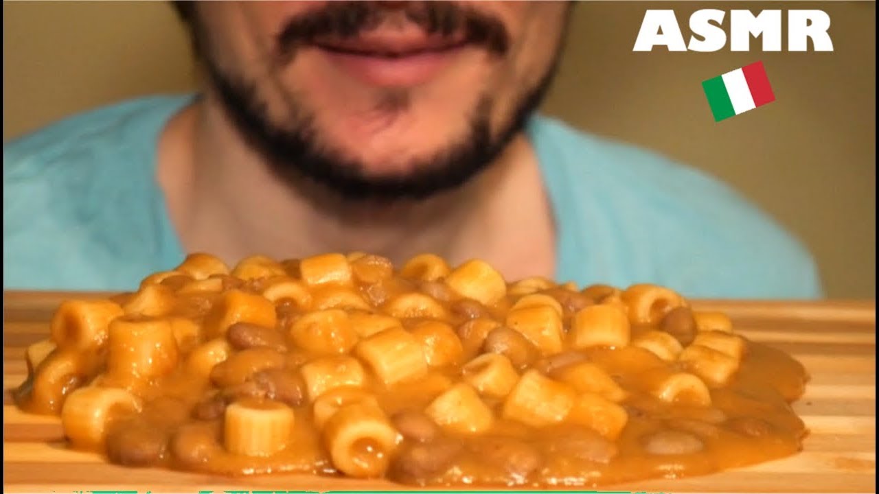 ASMR PASTA AND BEANS EATING SOUNDS *MUKBANG FOOD ITA WISPERING ITALIAN PASTA 먹방