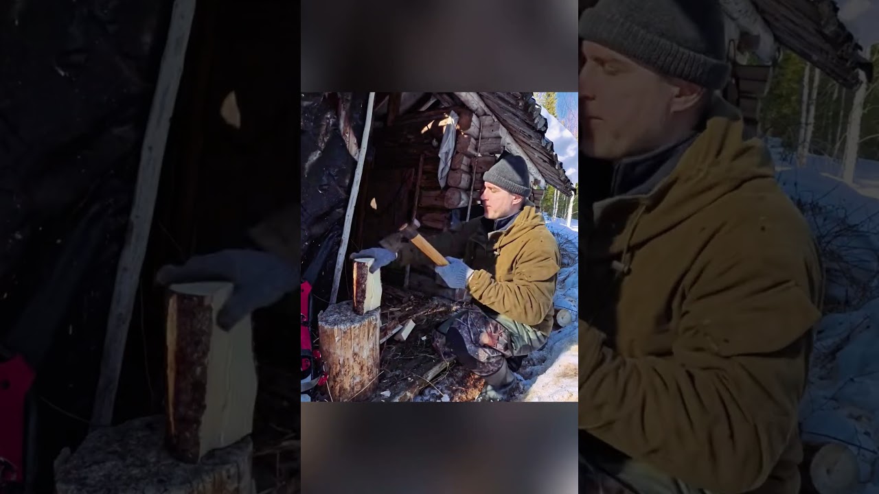 48 Hours in an Abandoned Wooden House &mdash; Surviving in Winter ❄️ | By @forest_stor