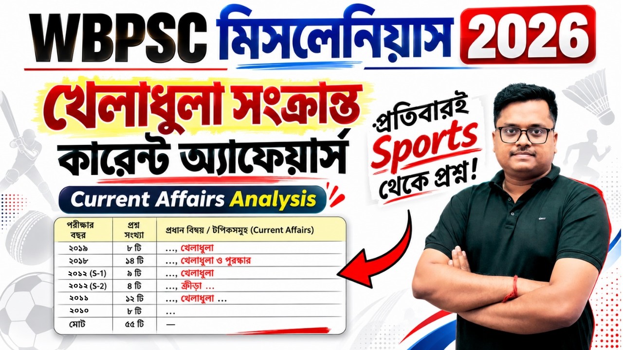 WBPSC Miscellaneous Preliminary Exam 2026 🔥 | Sports Current Affairs | Sports থেকে বারবার প্রশ্ন!