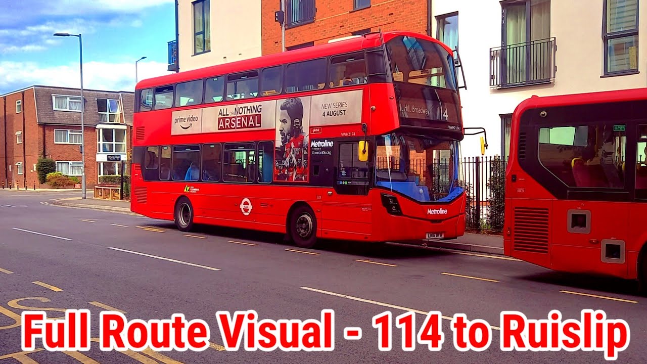 Full Route Visual | London Bus Route 114 - Mill Hill Broadway to Ruislip Station | (VWH2174) LK16DFO
