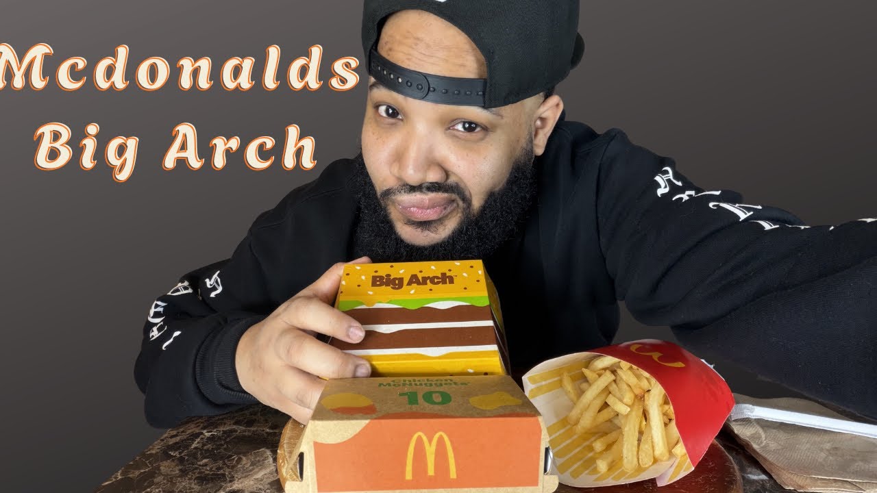 Trying The Big Arch Meal from Mcdonalds | Mukbang 🍔🍟😃