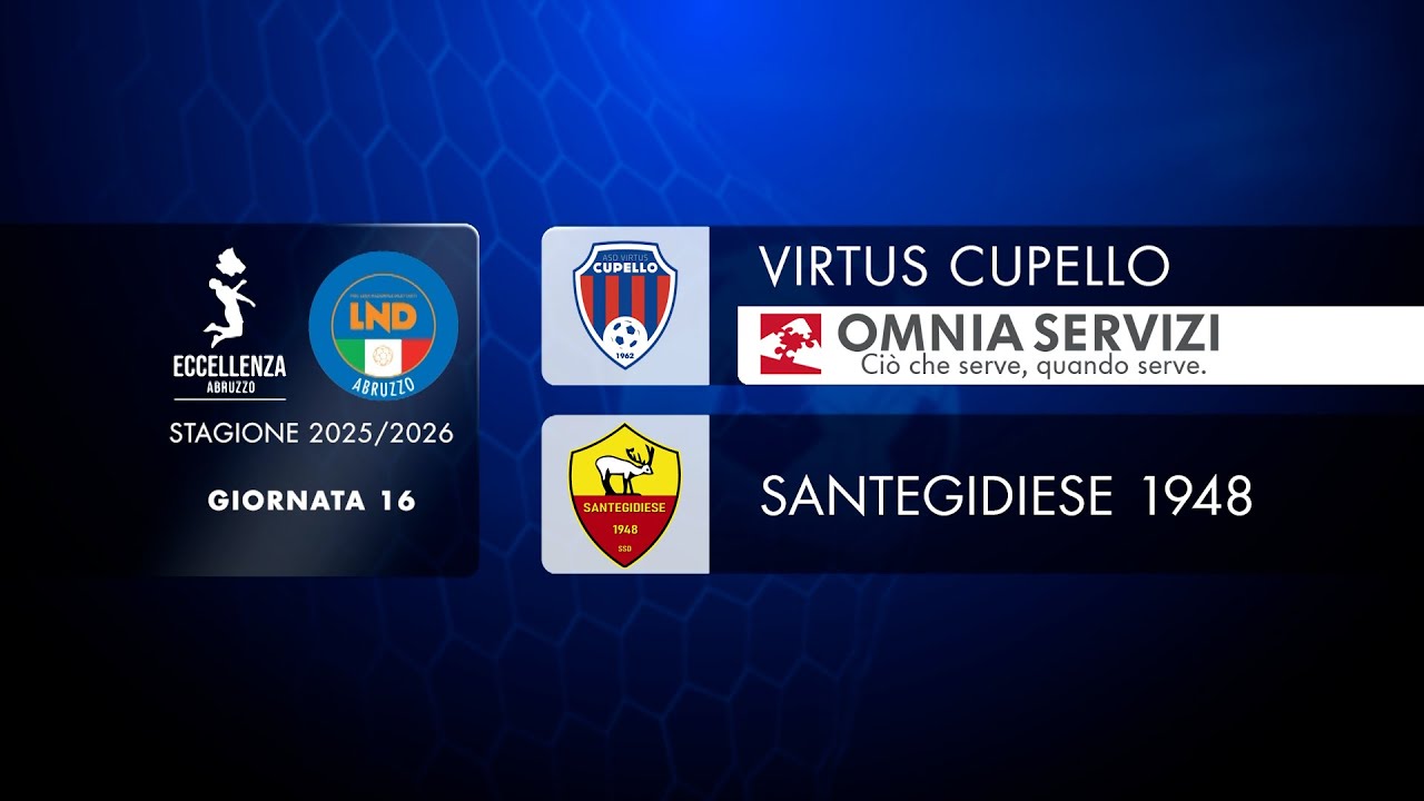 Eccellenza Abruzzo | 16&deg; giornata: Virtus Cupello - Santegidiese (0-4)