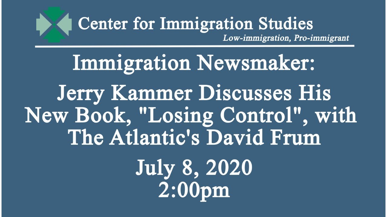 Immigration Newsmaker: Jerry Kammer Discusses His New Book, 