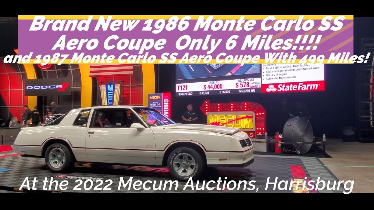 Brand New 1986 Monte Carlo SS Aero Coupe With Only 6 Miles! 1987 Monte Carlo SS Aero Coupe. 499 Mile