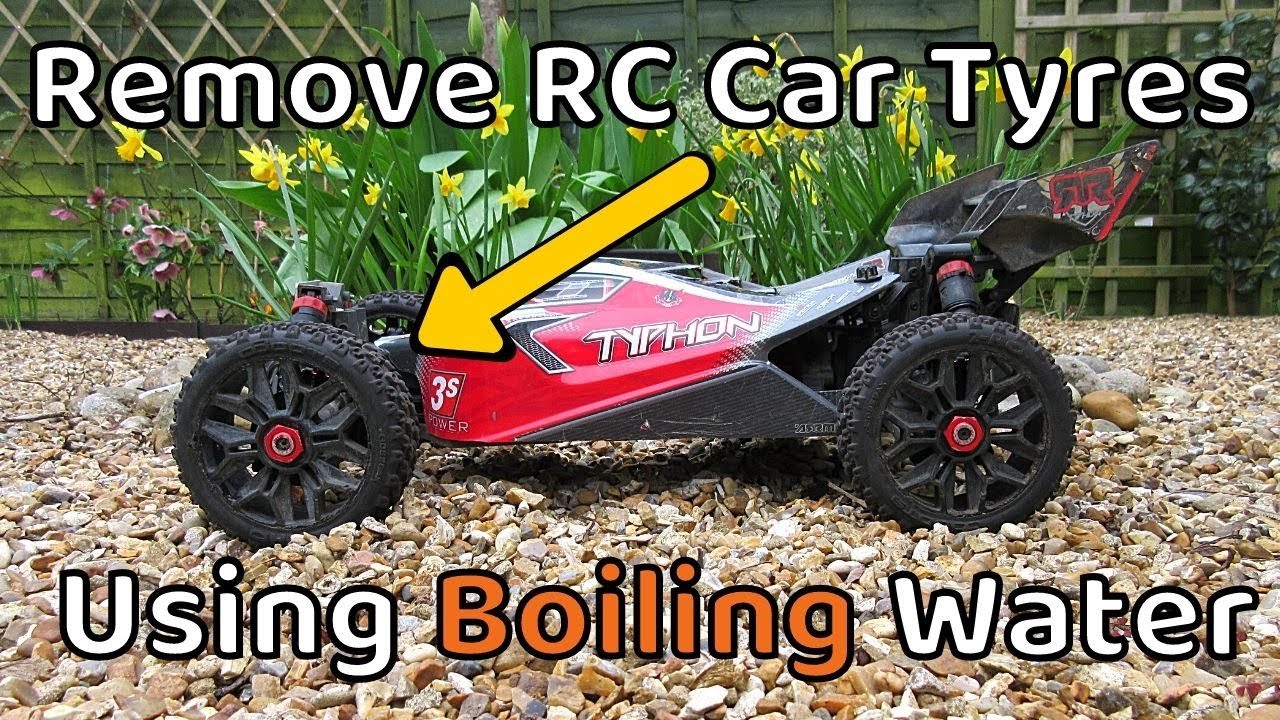 How to Remove Glued RC Car Tyres Using Boiling Water. Arrma, Tamiya, Traxxas, FTX, Axial RC Tires