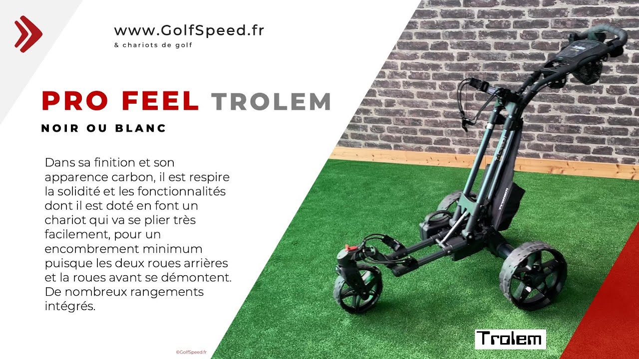 Chariot de golf Pro feel Trolem, électrique, télécommandé