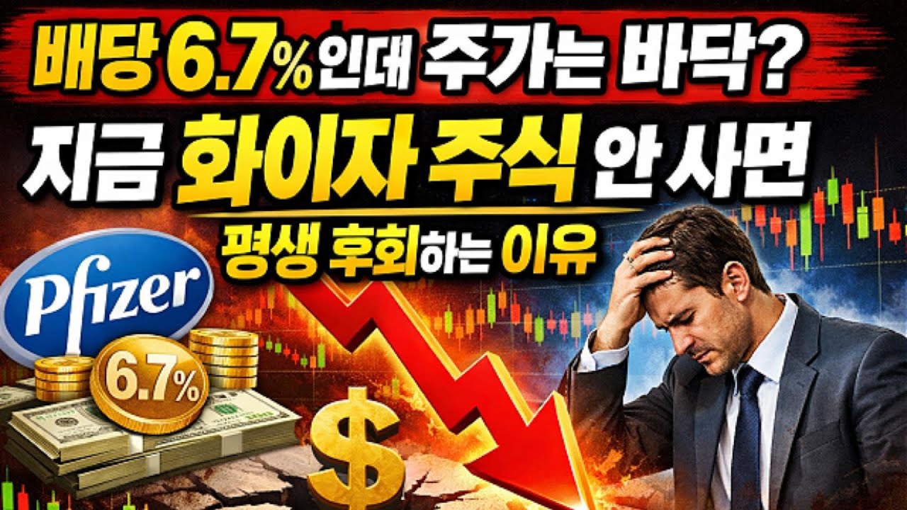 배당 6.7%인데 주가는 바닥? 지금 화이자 주식 안사면 평생 후회하는 이유