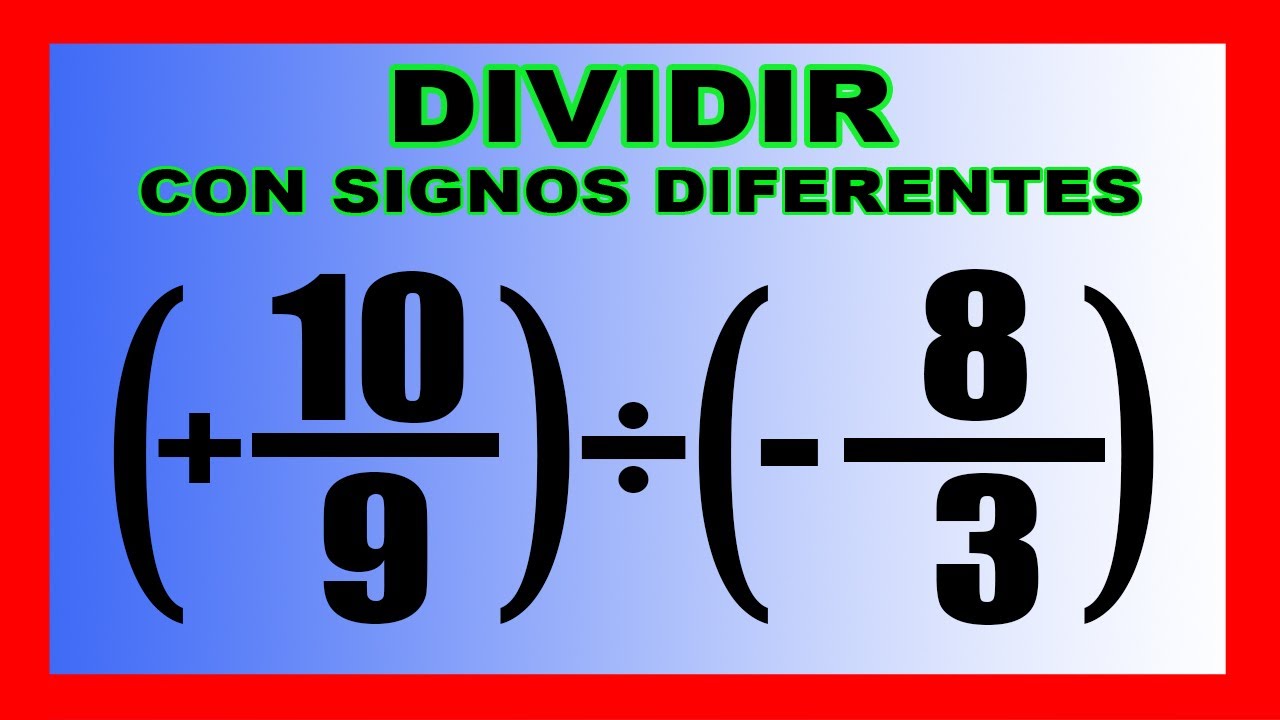 ✅👉 División de Fracciones con paréntesis y signos diferentes