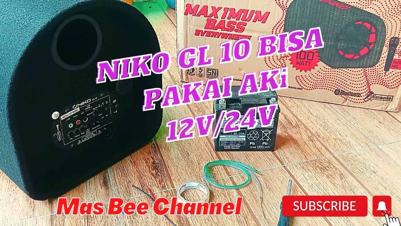 TES  NiKO GL 10 dengan AKI motor